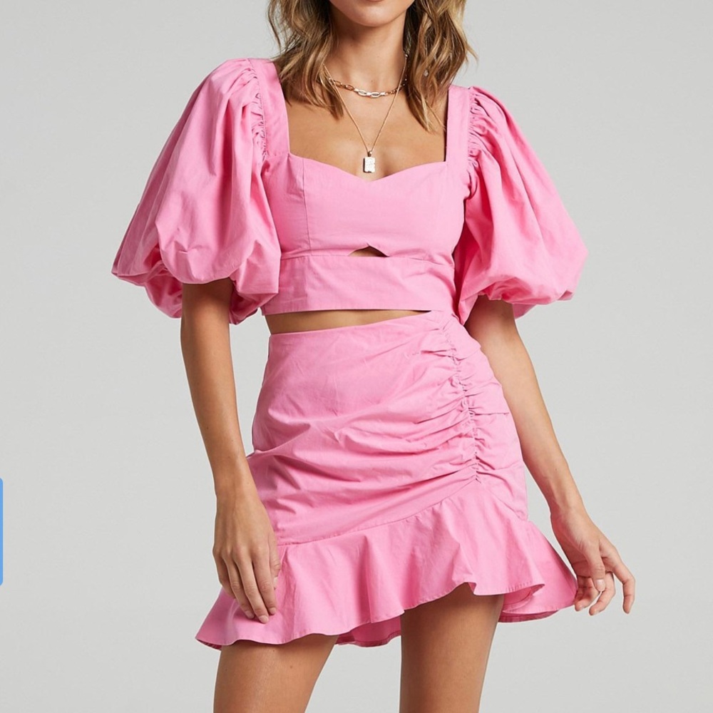 Showpo two piece set in bubble gum pink